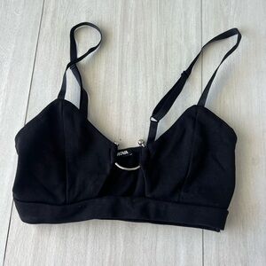 Fashion nova sexy black crop top